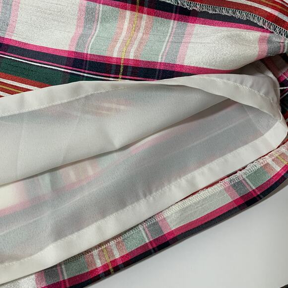 CROWN & IVY NWT Colorful Plaid Mini Skirt Size 8 - Picture 8 of 10